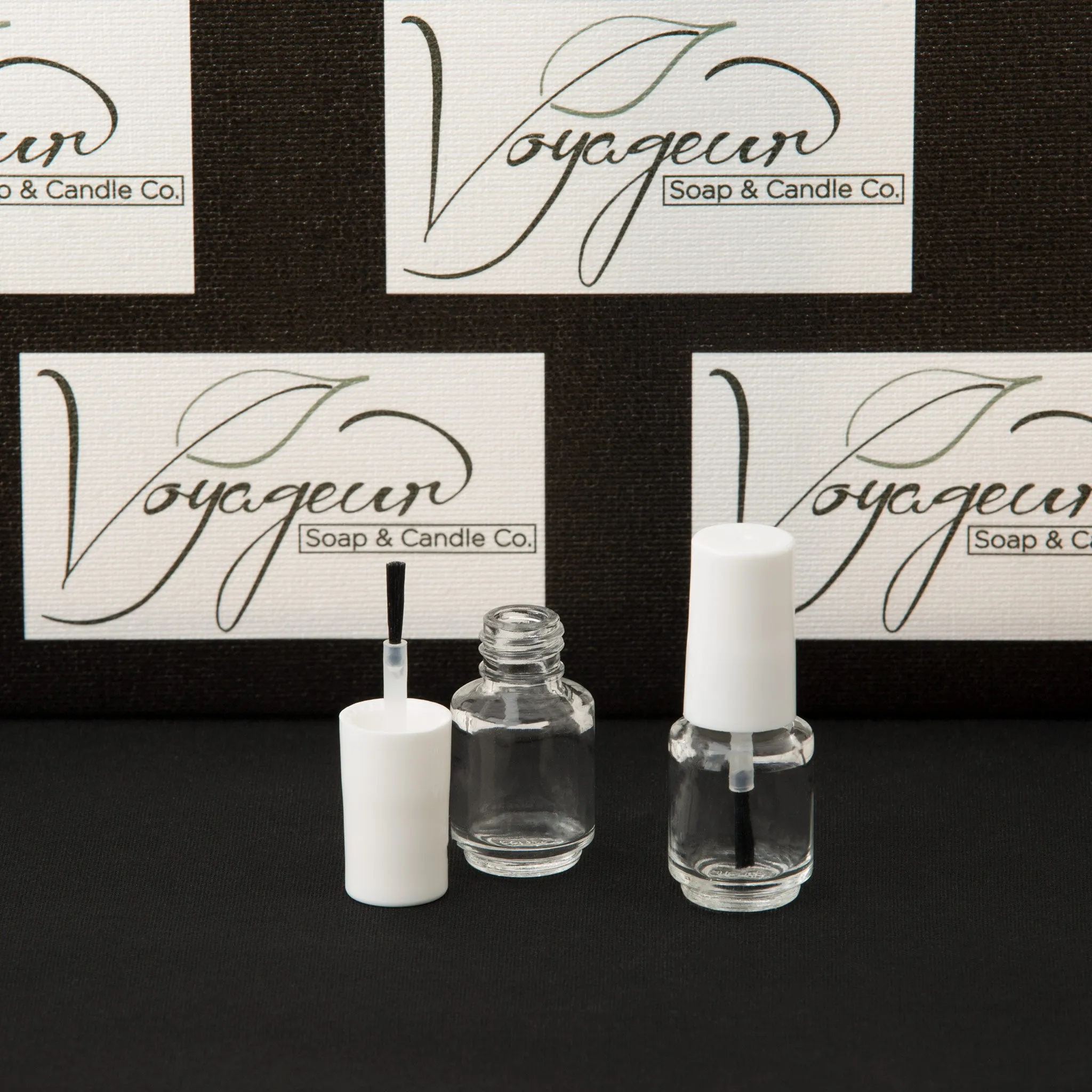 5 ml Mini Round Nail Polish Bottle with Brush and White Cap