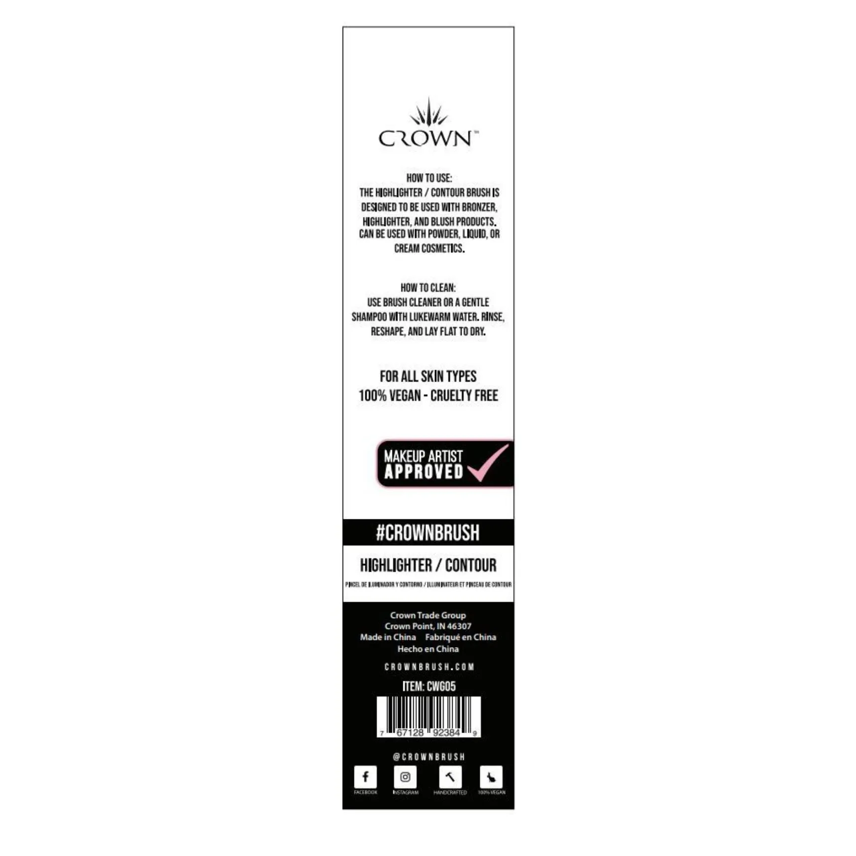 5 PACK CWG05- HIGHLIGHTER/CONTOUR BRUSH