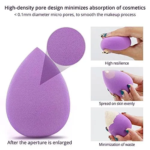 5 Pcs Makeup Sponge Set, Foundation Blending Beauty Sponge, Flawless for Liquid