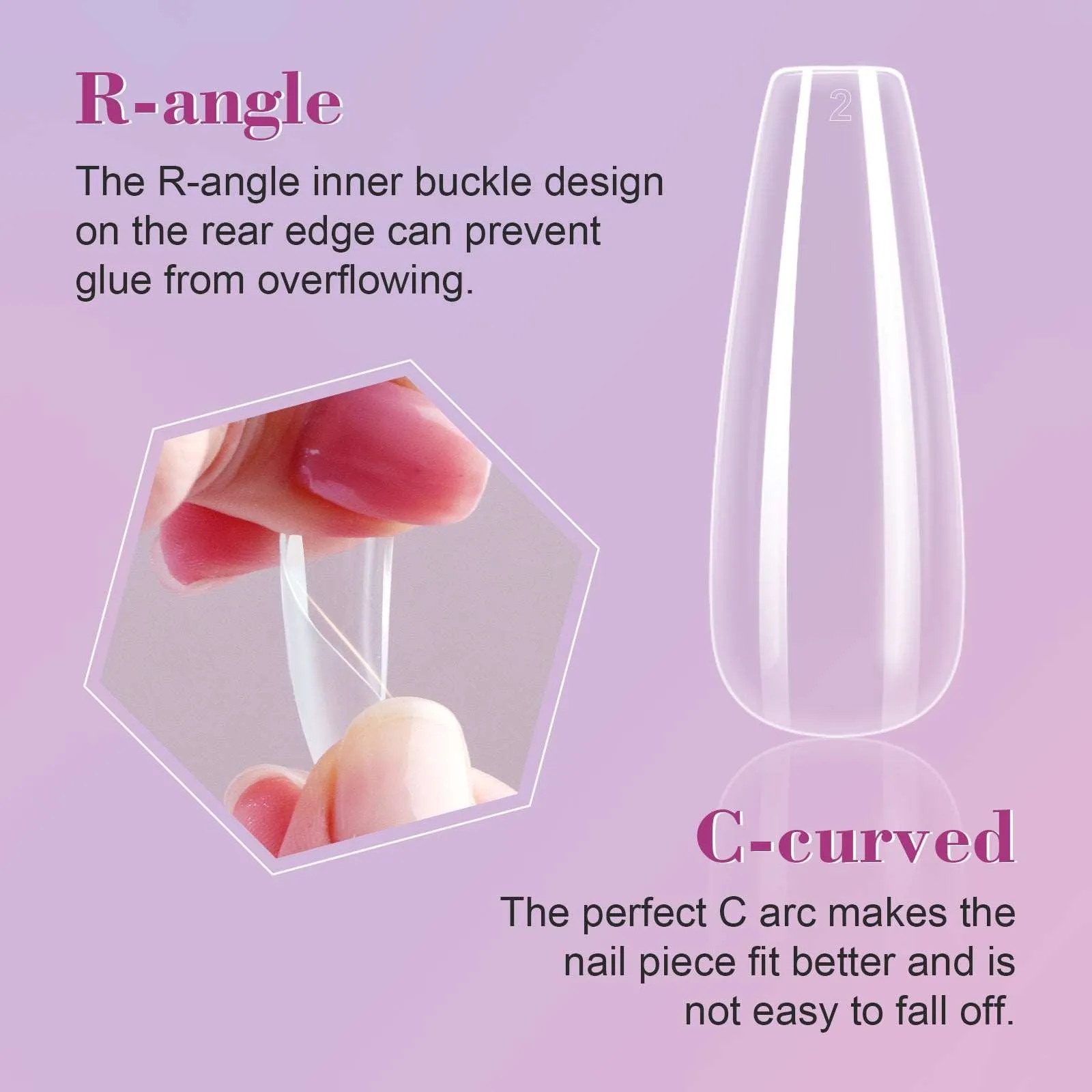 500Pcs Coffin Nail Tips