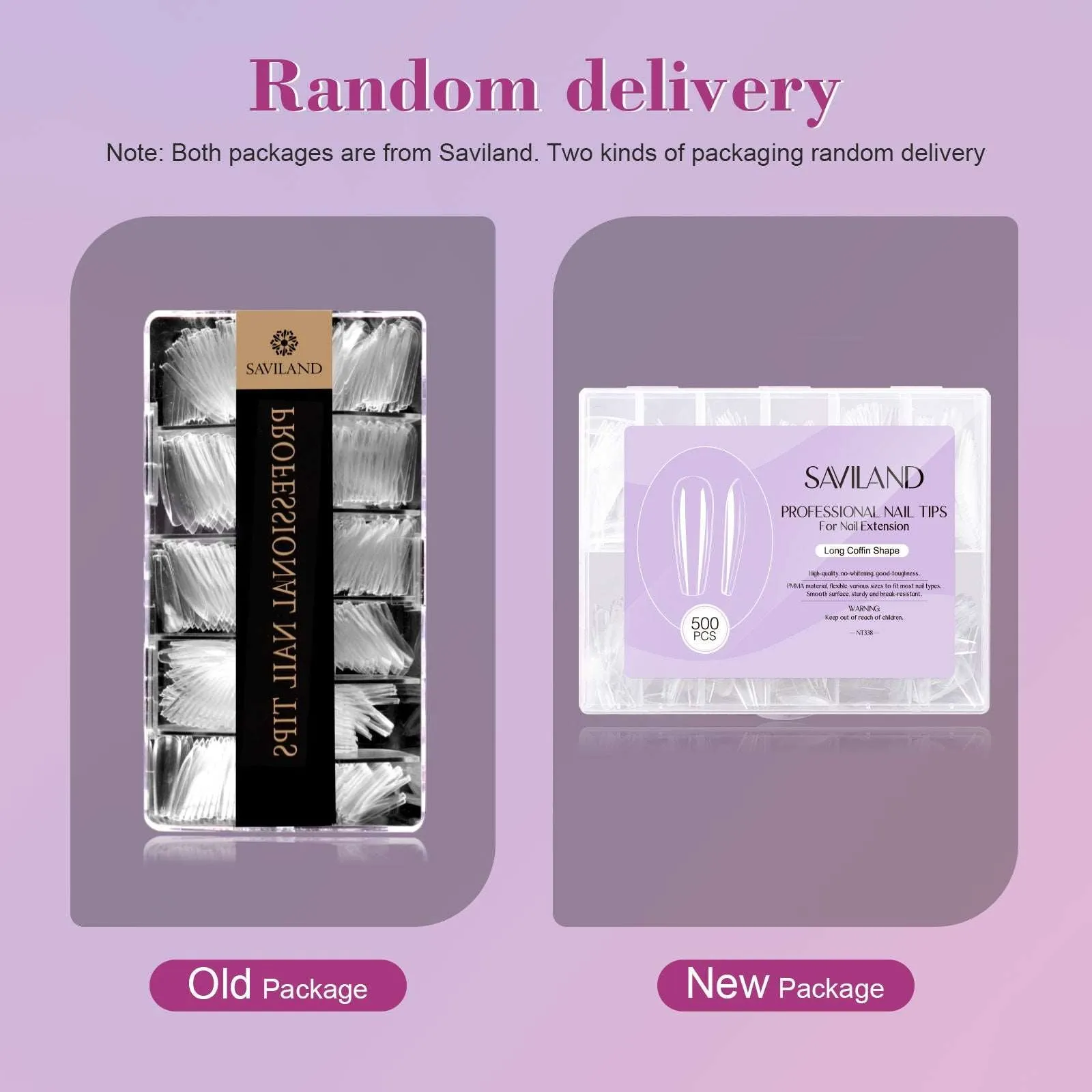 500Pcs Coffin Nail Tips