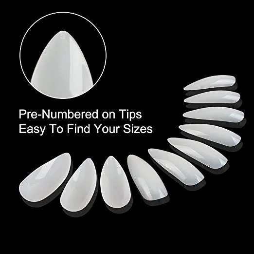 500pcs Ellipse Shaped Full Cover Nail Tips
