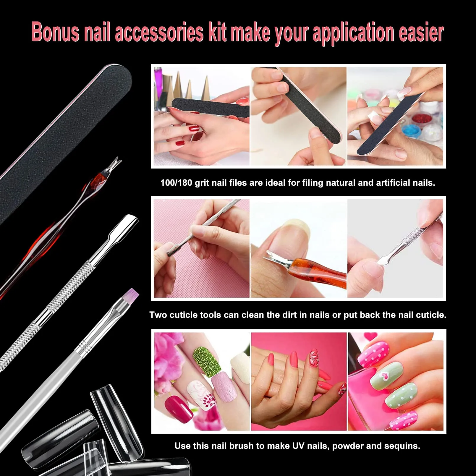 500pcs Extra Long Square Nail Tips, FITDON XXL Long Square Press on Nails Clear Full Cover Acrylic False Nail for Nail Salons and DIY Nail Art