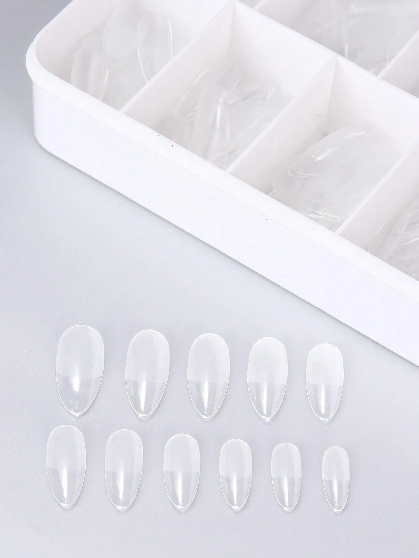 550pcs Soft Gel Nail Tips,11 Sizes Assorted Shapes - Full Cover Nail Tips