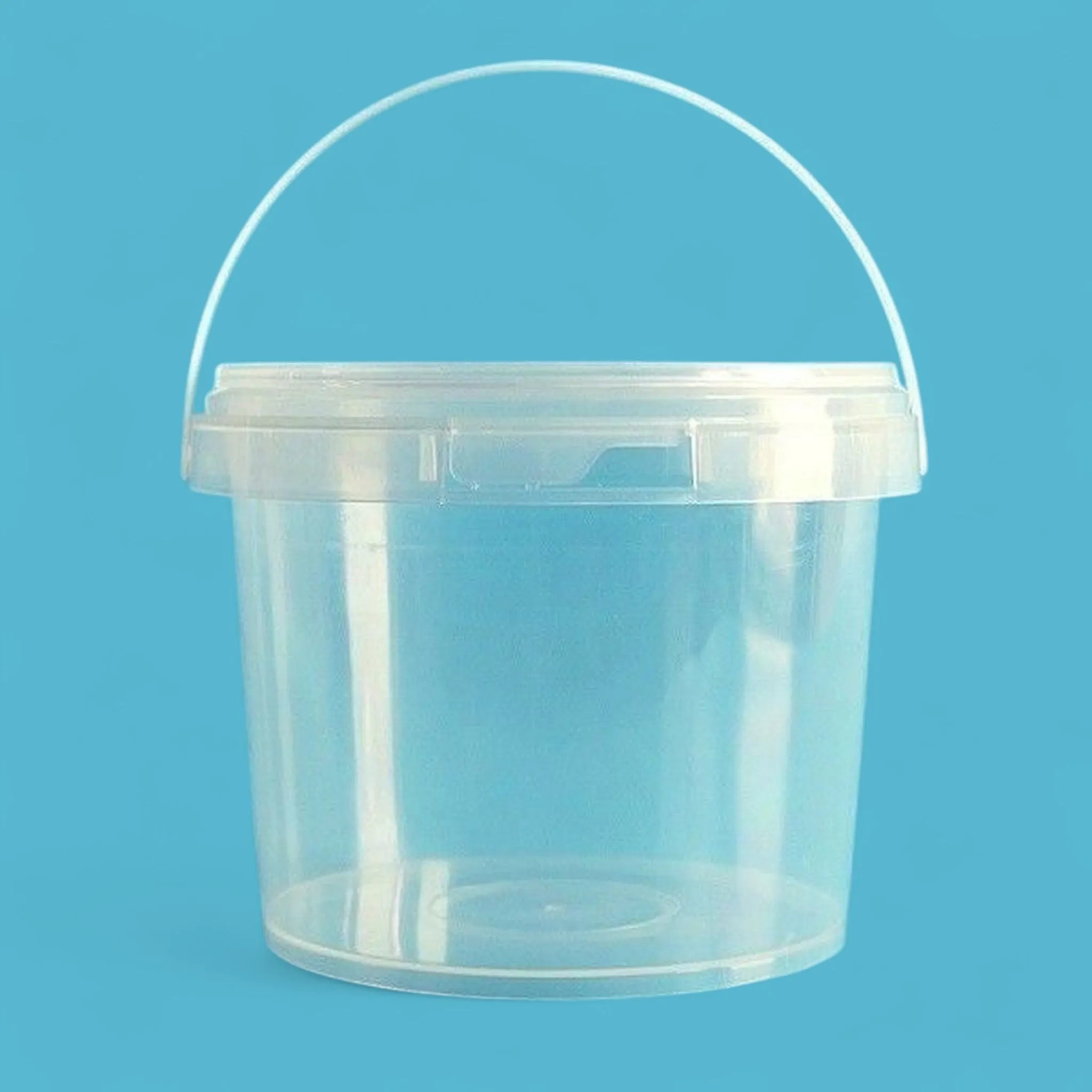 5L Plastic Bucket Clear Transparent with Air Tight Lid