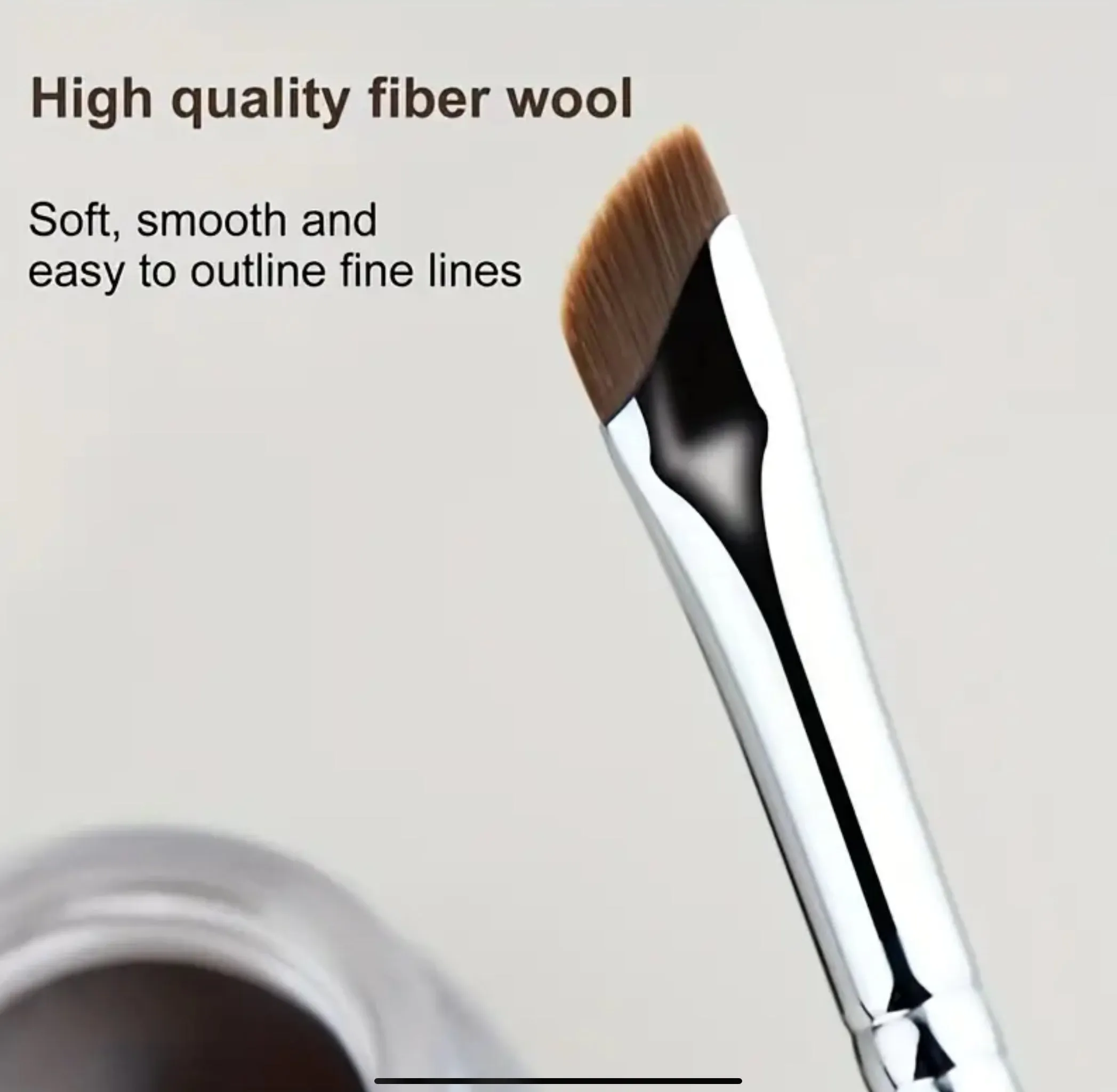 5pcs Brush Knife Edge Makeup Brush Liquid Eyeliner Brush Ultra Thin Fine Oblique Angle Flat Head Eyebrow Brush