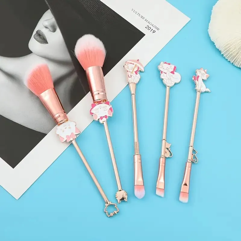 5pcs/set Makeup Brush Cartoon Anime Cute Cat Eyeshadow Loose Powder Brush Makeup Brush Beauty Tools Set