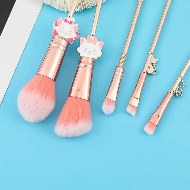 5pcs/set Makeup Brush Cartoon Anime Cute Cat Eyeshadow Loose Powder Brush Makeup Brush Beauty Tools Set