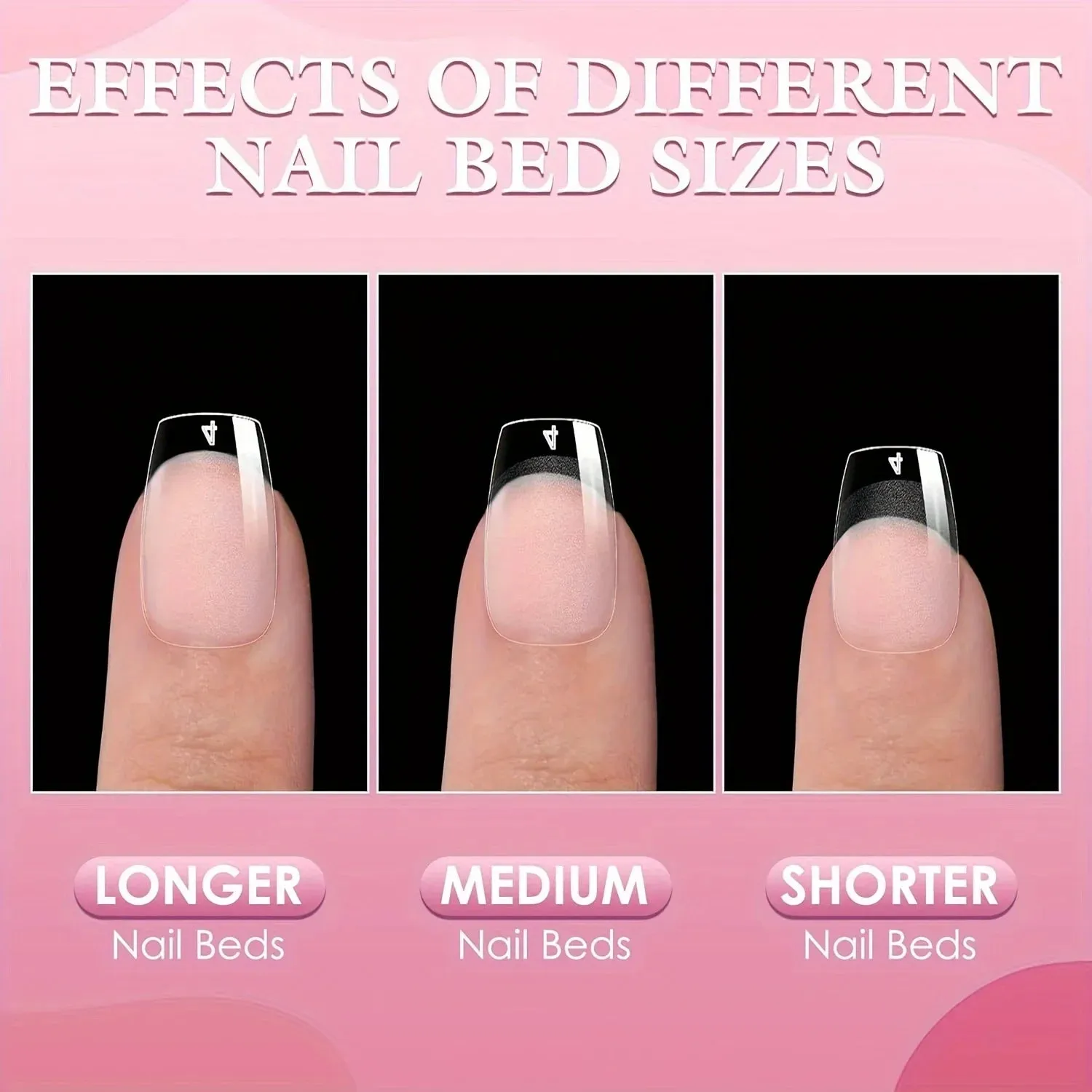 600PCS Short Coffin Nail Tips Half Matte False Tips Full Cover Soft Gel Coffin Shaped  Acrylic Nail Tips Clear