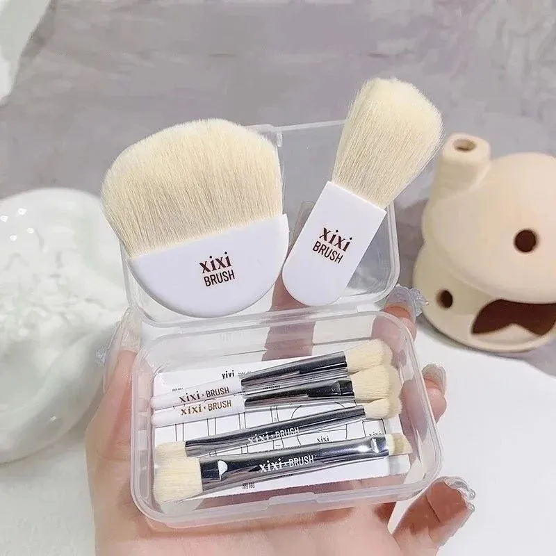 6cs/set Mini Travel Makeup Brushes Set Soft Concealer Brush Beauty Foundation Eye Shadow Tool Eyelash Brush Cosmetic Tools With Box