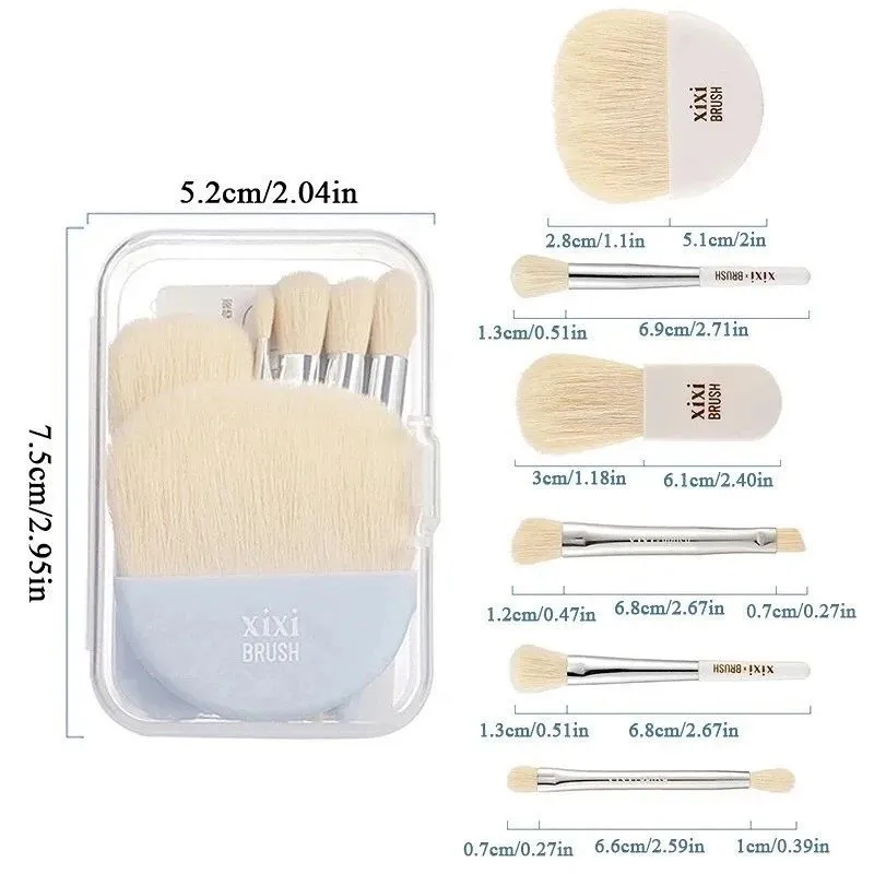 6cs/set Mini Travel Makeup Brushes Set Soft Concealer Brush Beauty Foundation Eye Shadow Tool Eyelash Brush Cosmetic Tools With Box