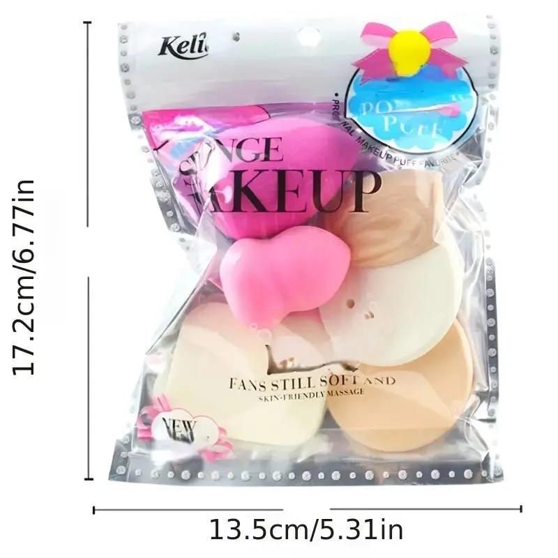 6pcs Makeup Sponge Set Beauty Foundation Blending Sponge For Liquid Cream Powder Makeup Cosmetic Puff Beauty Tools Gifts