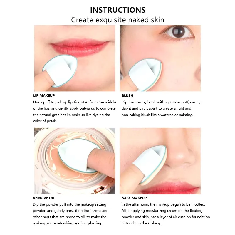 7 Pcs Set Finger Powder Puff