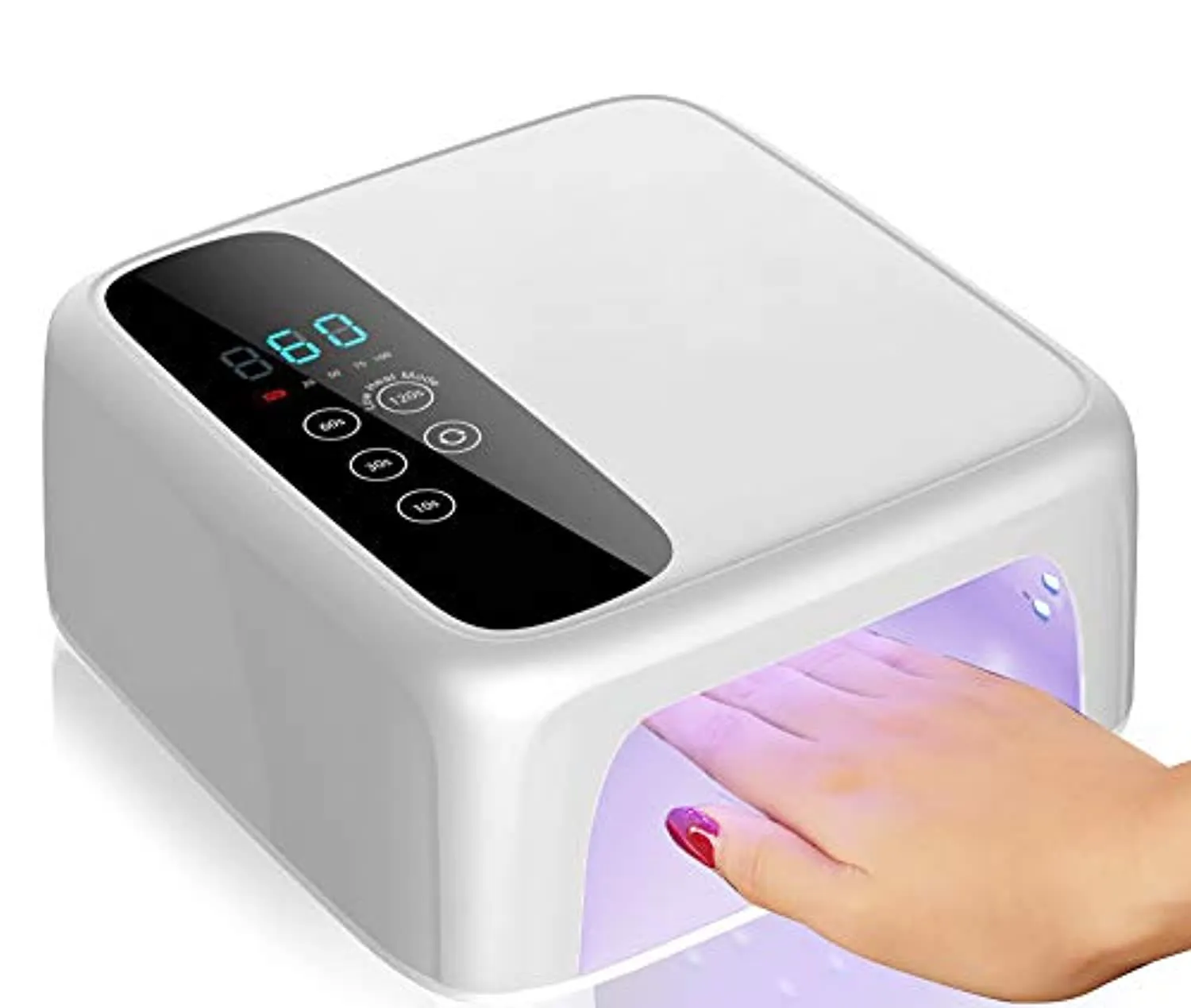 72W Cordless LED UV Nail Lamp Lumcrissy Rechargebale 15600mAH Professional LED Gels Nail Dryer,Nail Polish Curling Lamp