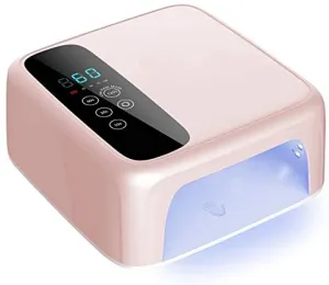 72W Cordless LED UV Nail Lamp Lumcrissy Rechargebale 15600mAH Professional LED Gels Nail Dryer,Nail Polish Curling Lamp
