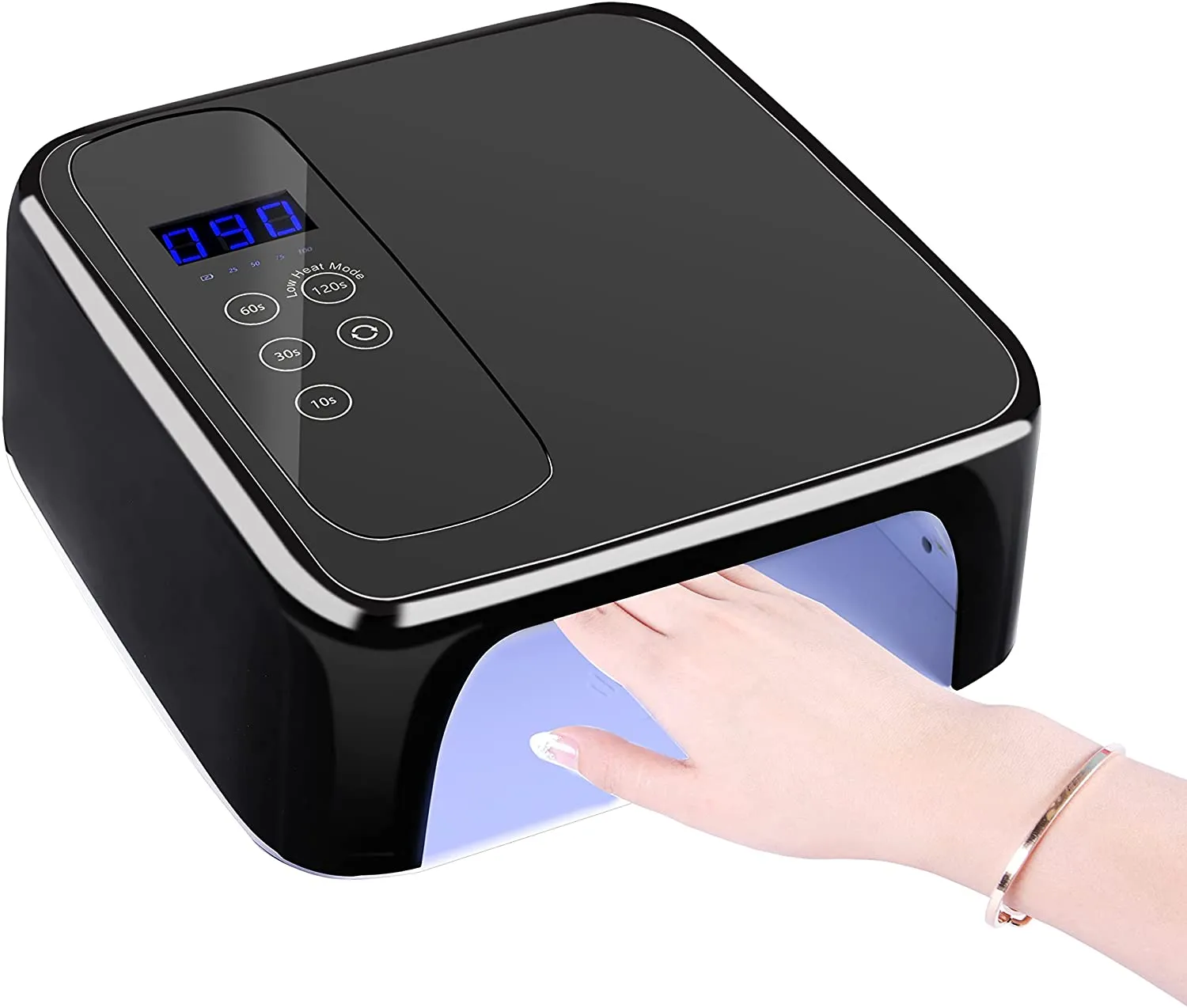 72W Cordless LED UV Nail Lamp Lumcrissy Rechargebale 15600mAH Professional LED Gels Nail Dryer,Nail Polish Curling Lamp