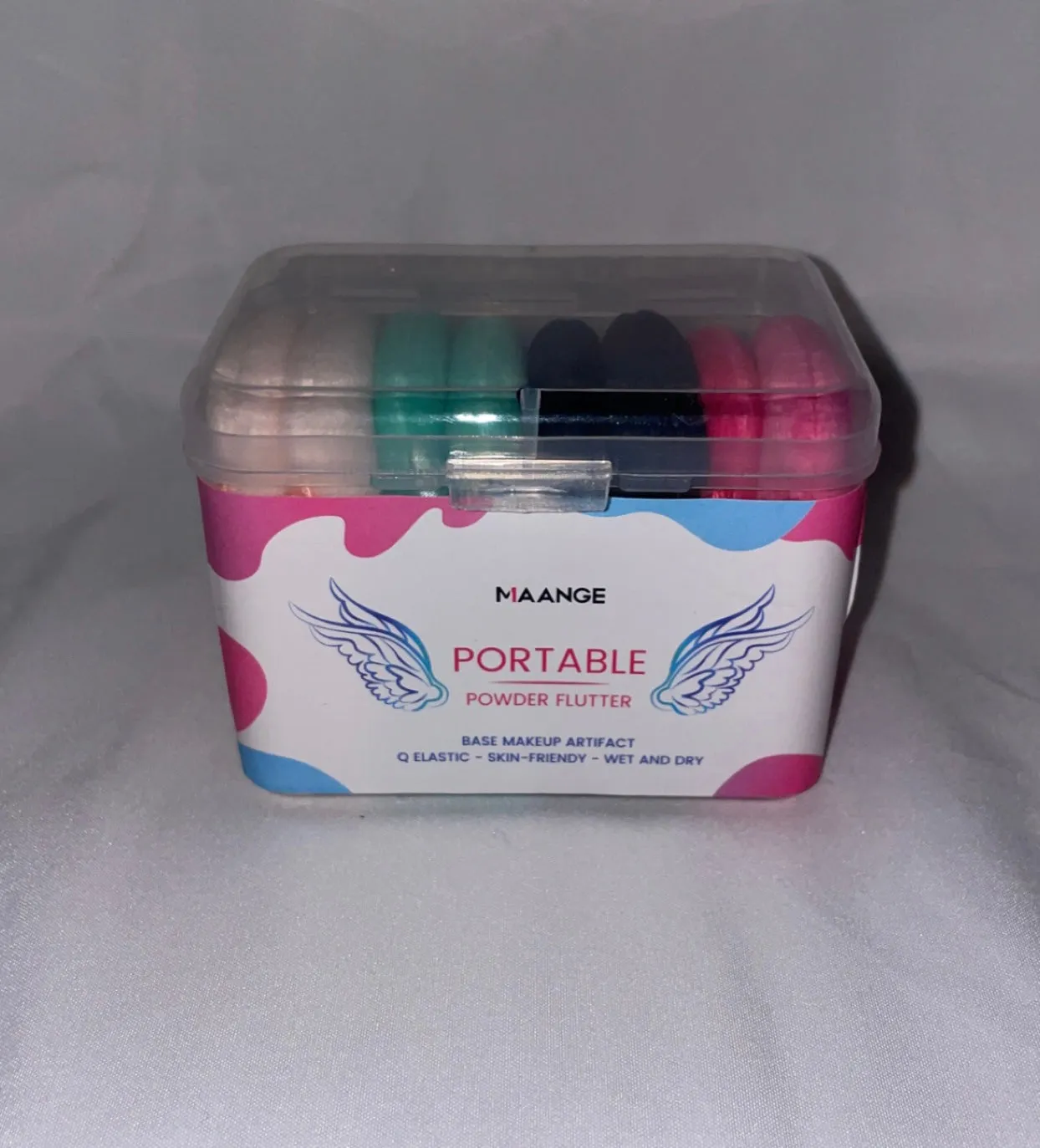 8 piece Makeup puff with case