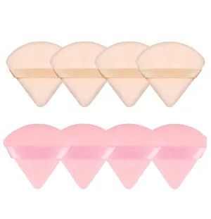 8 Pieces Triangle Powder Puff Face Soft Triangle Makeup Puff Velour Cosmetic