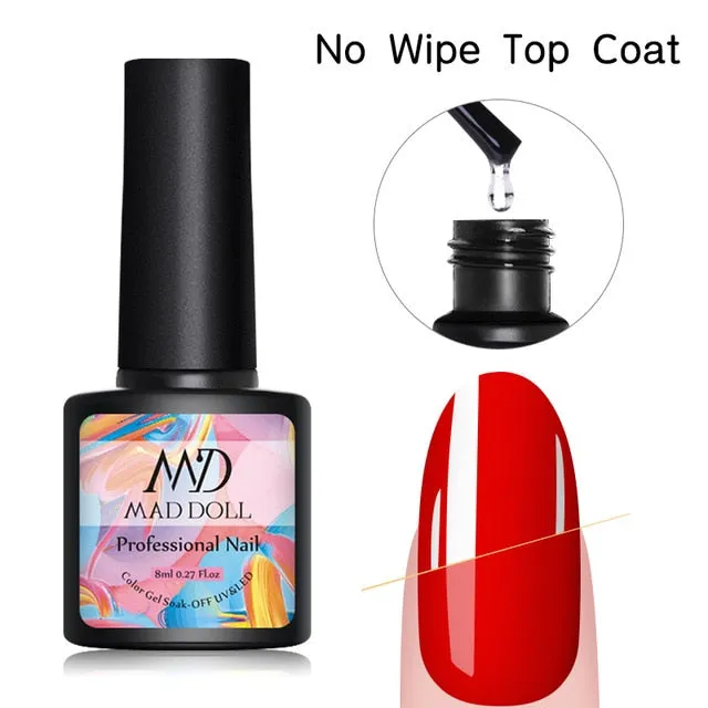 8ml UV Gel Nail Polish Rose Gold Glitter Sequins Soak Off