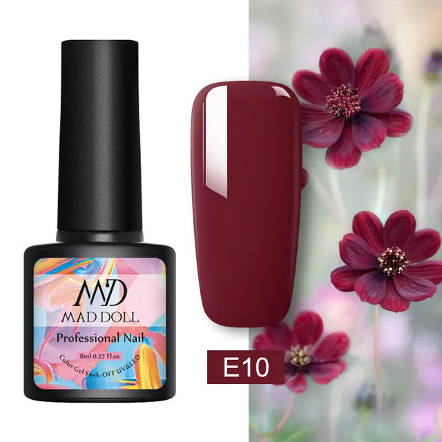 8ml UV Gel Nail Polish Rose Gold Glitter Sequins Soak Off