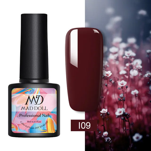 8ml UV Gel Nail Polish Rose Gold Glitter Sequins Soak Off
