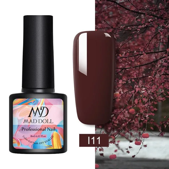 8ml UV Gel Nail Polish Rose Gold Glitter Sequins Soak Off