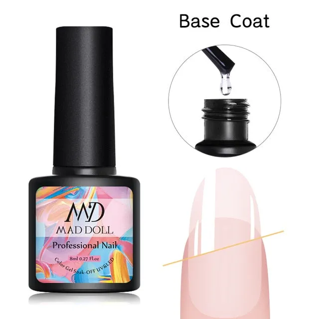 8ml UV Gel Nail Polish Rose Gold Glitter Sequins Soak Off