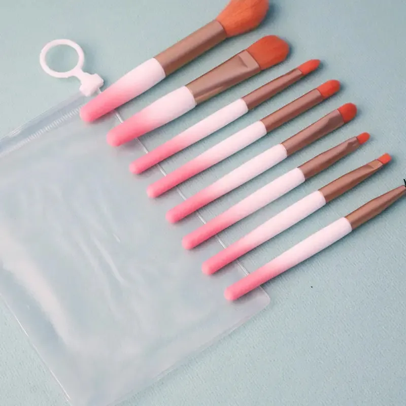 8PCS Gradient Face Makeup Set Brush Eye Shadow Brush Blush B