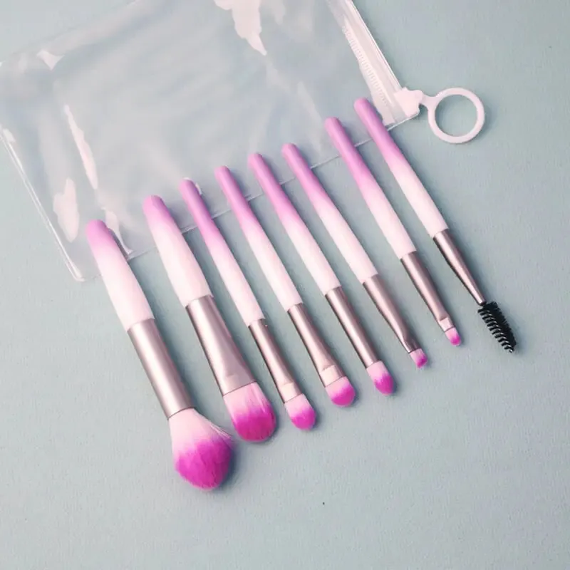 8PCS Gradient Face Makeup Set Brush Eye Shadow Brush Blush B