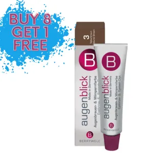9-pc/ Berrywell Brown 3.0 Eyebrow Tint Hair Dye (Buy 8 - Get 1 Free)