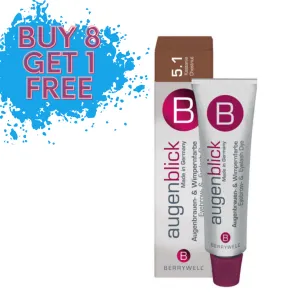 9-pc/ Berrywell Chestnut 5.1 Eyebrow Tint Hair Dye (Buy 8 - Get 1 Free)