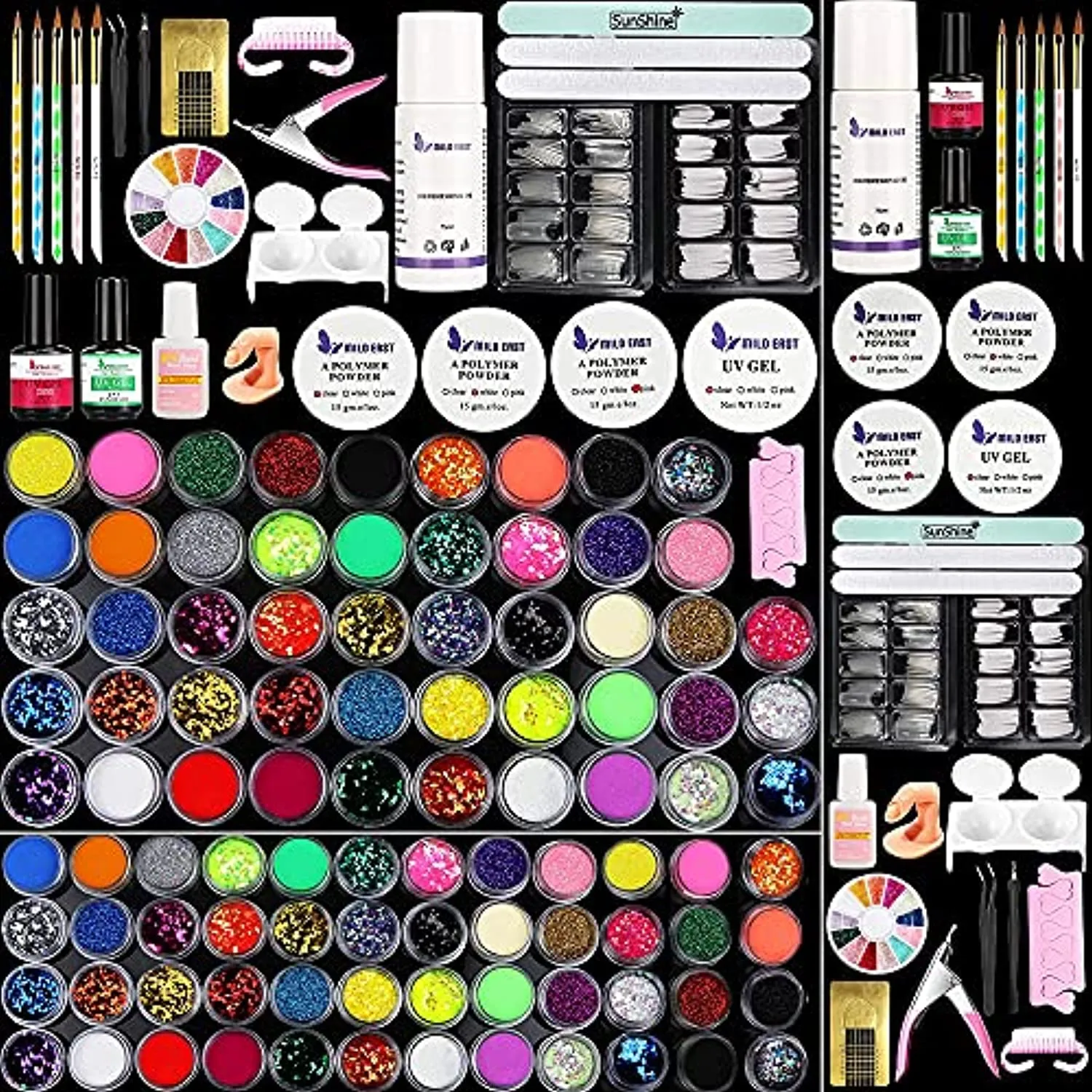 Acrylic Nail Kit -Acrylic Powder Nail Art Kit and Manicure Set, Nail Kit Set Professional Acrylic with Everything, Acrylic Nail Supplies Acrylic Nail Kit for Beginners