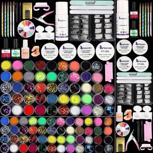 Acrylic Nail Kit -Acrylic Powder Nail Art Kit and Manicure Set, Nail Kit Set Professional Acrylic with Everything, Acrylic Nail Supplies Acrylic Nail Kit for Beginners