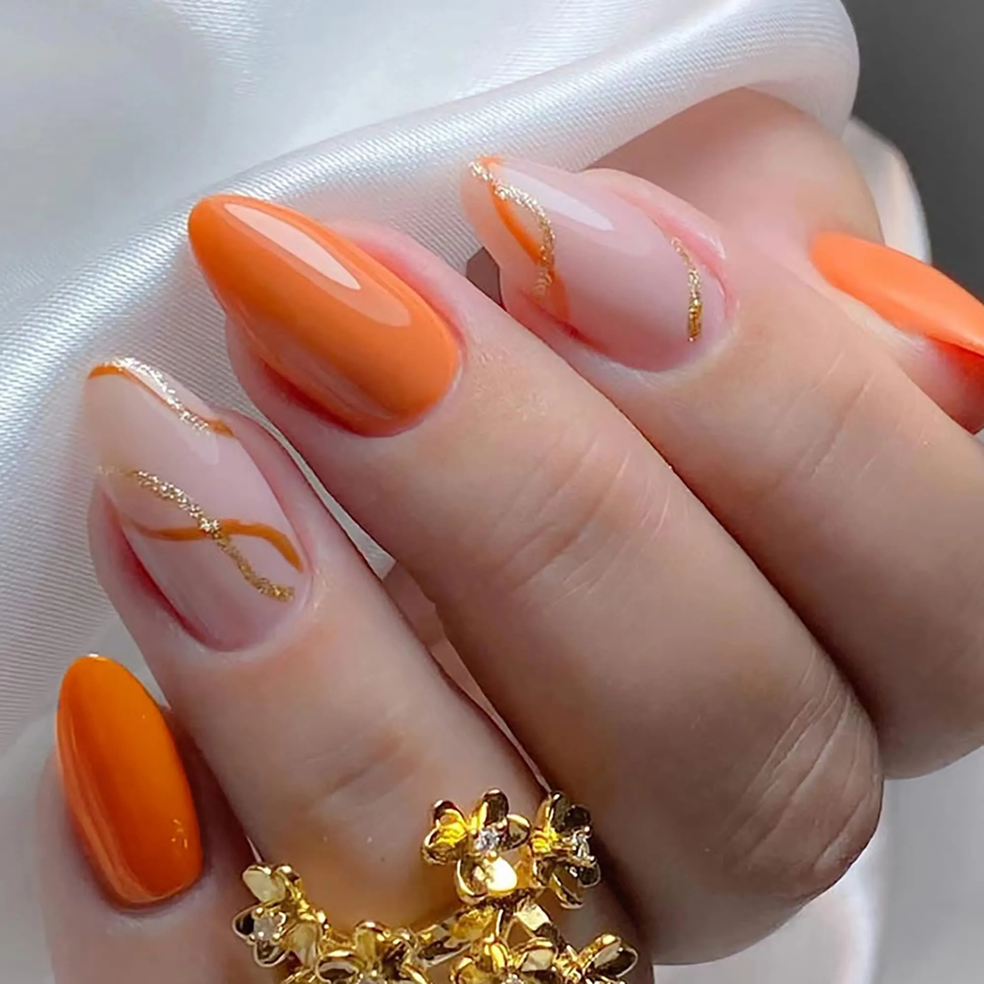 AddFavor 600pcs Almond Nail Tips Medium Length Clear Full Cover Soft Gel x False Nail Tips 12 Sizes for Acrylic Nail/Extension Gel Nail Art