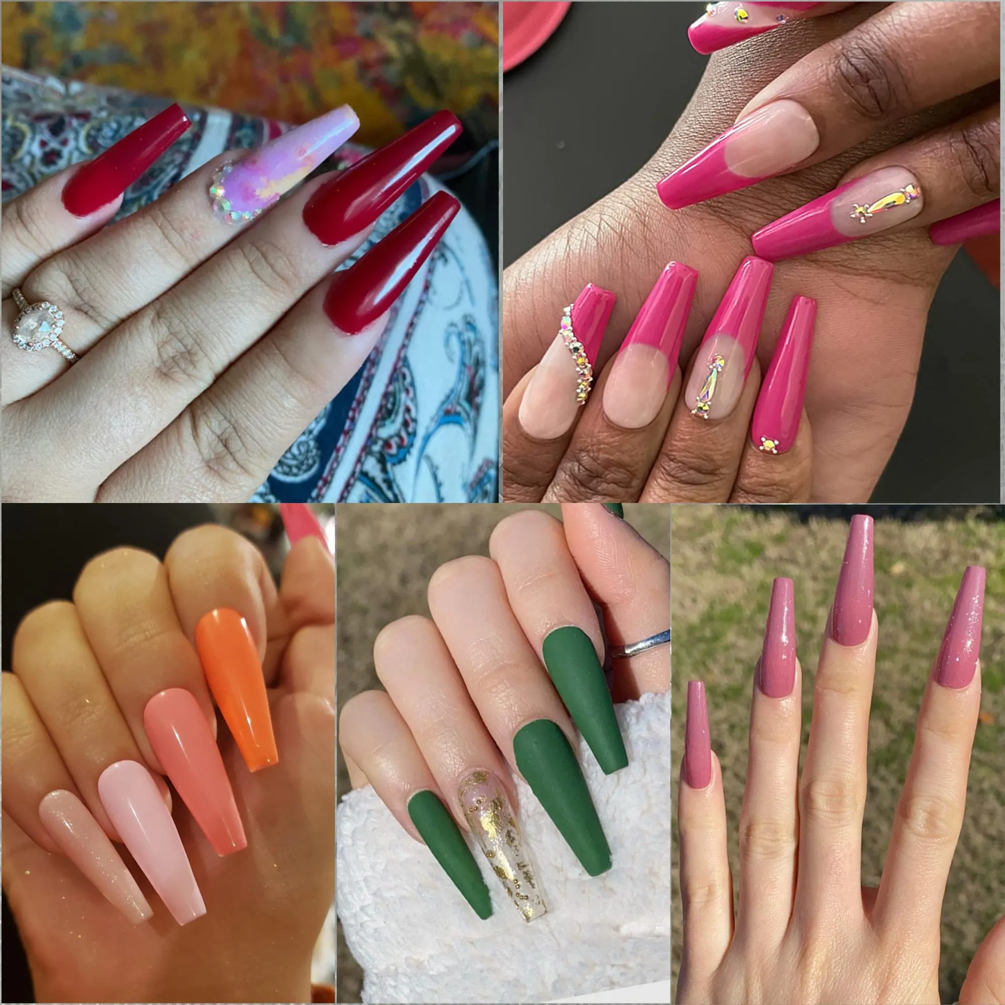 AddFavor 600pcs Long Coffin Gel x Nail Tips Clear Full Cover Ballerina Fake Nails Acrylic False Nail Tip for Salon and Home Nail Design 12 Sizes