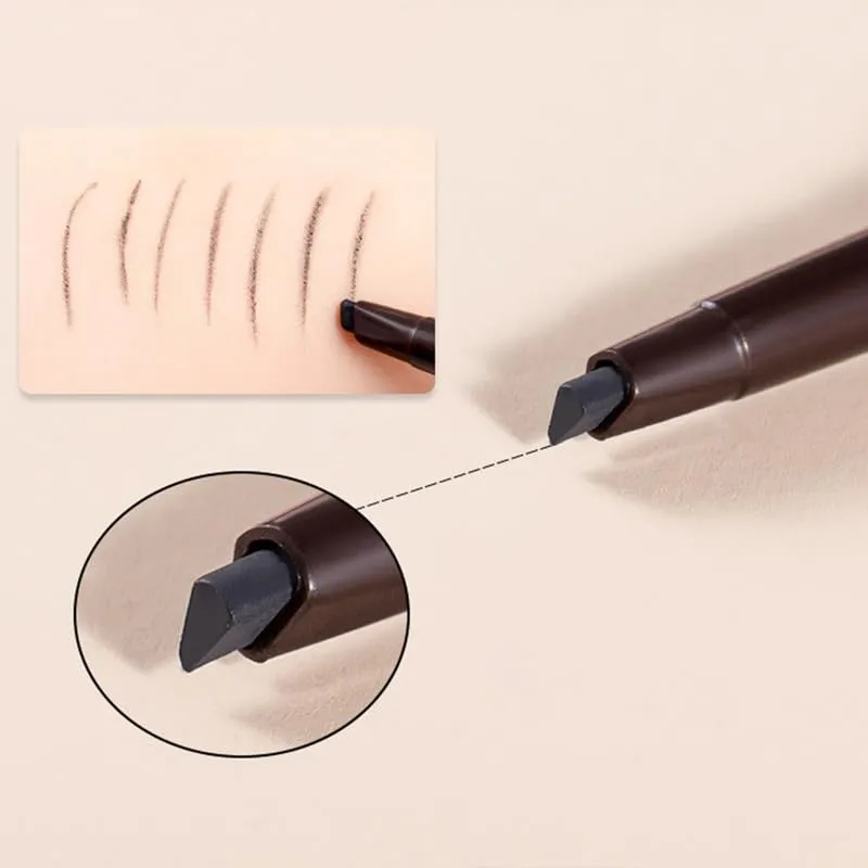 AddFavor Eyebrow Pencil Waterproof Eyebrow Definer Pencil with Brush for Women Makeup, Black Brow Pencil, 5 Count