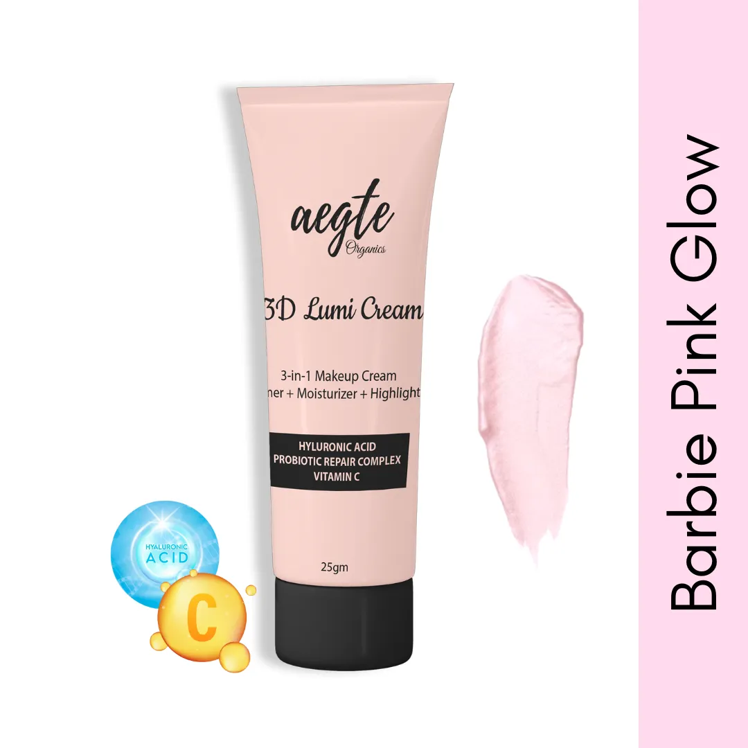 Aegte 3D Lumi Strobe Cream, Primer   Highlighter   Moisturizer, Goodness of Skin Repair Probiotics, Vitamin C & Hyaluronic Acid