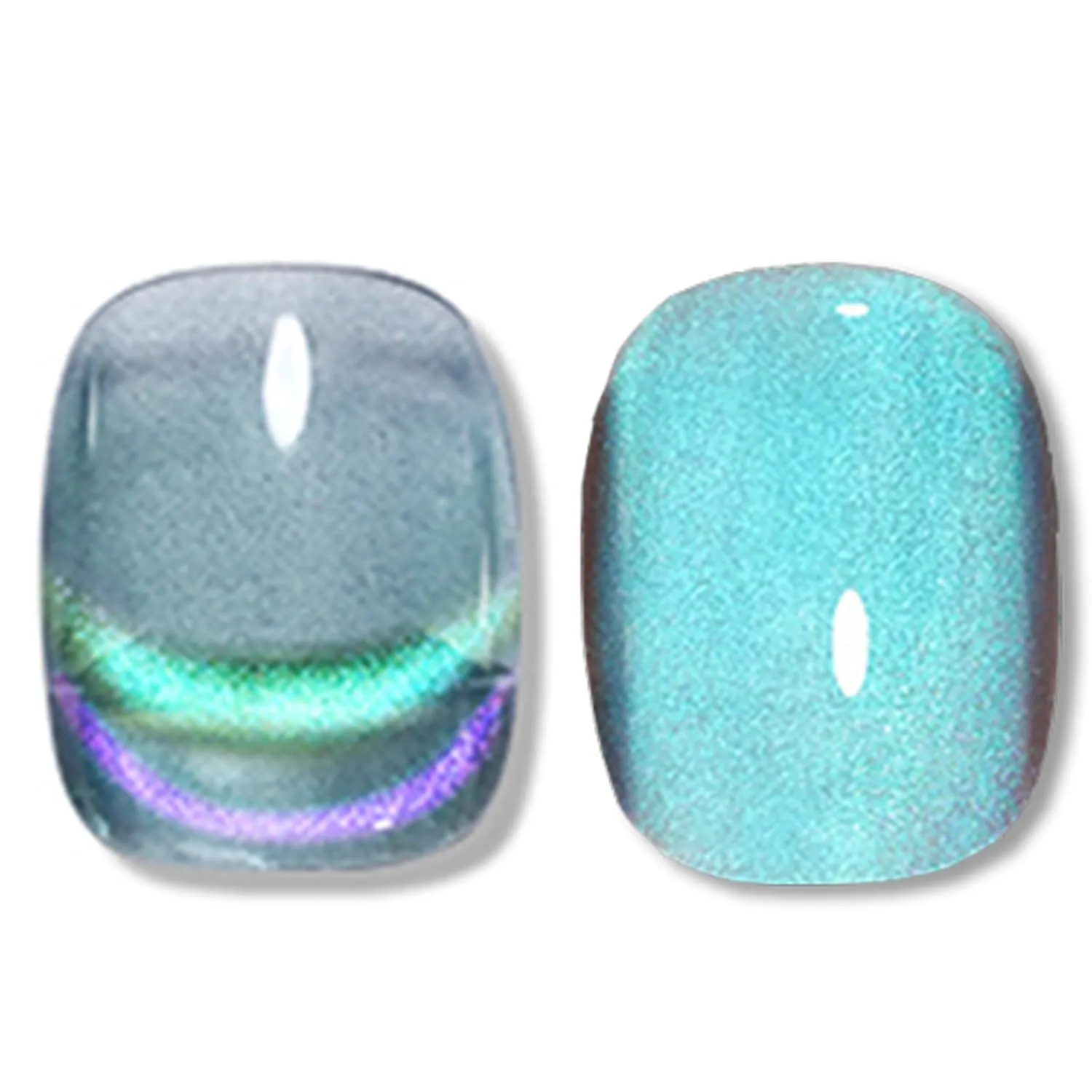 AHAMIOU 9D Cat Eye Gel Polish Set Crystal Dopamine Magnetic Gel Nail Polish Kit Chameleon Galaxy Glitter Cat Eye Effect Nail Art Manicure Home Gift (Blue&Purple)