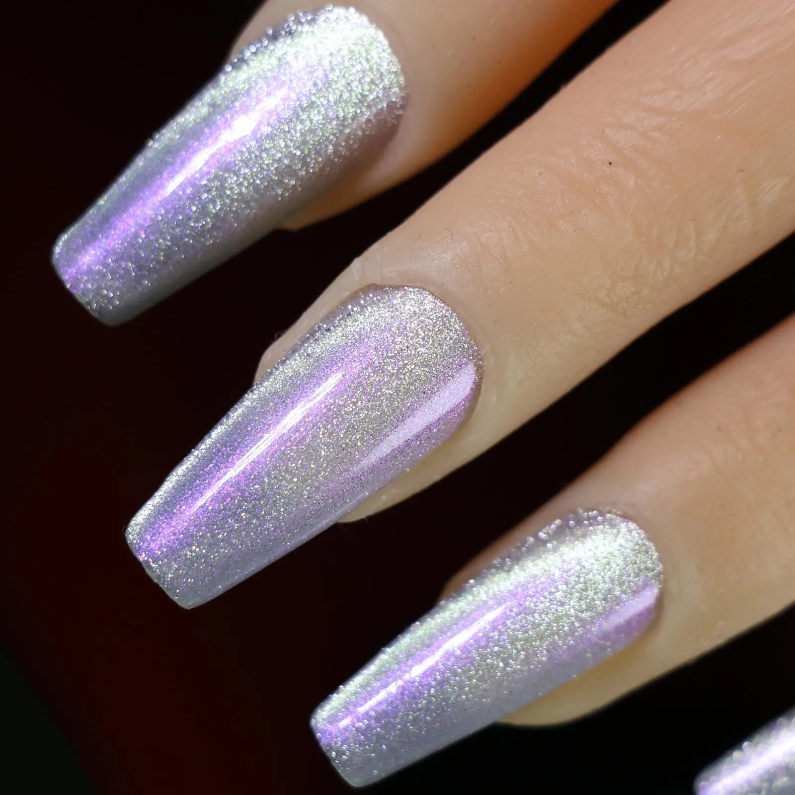 AHAMIOU Aurora Cat Eye Gel Polish Kits Crystal Broken Diamond Magnetic Nail Polish Set Holographic Cats Eyes Gel Nail Polish Shiny Glitter Gel,Aurora Purple