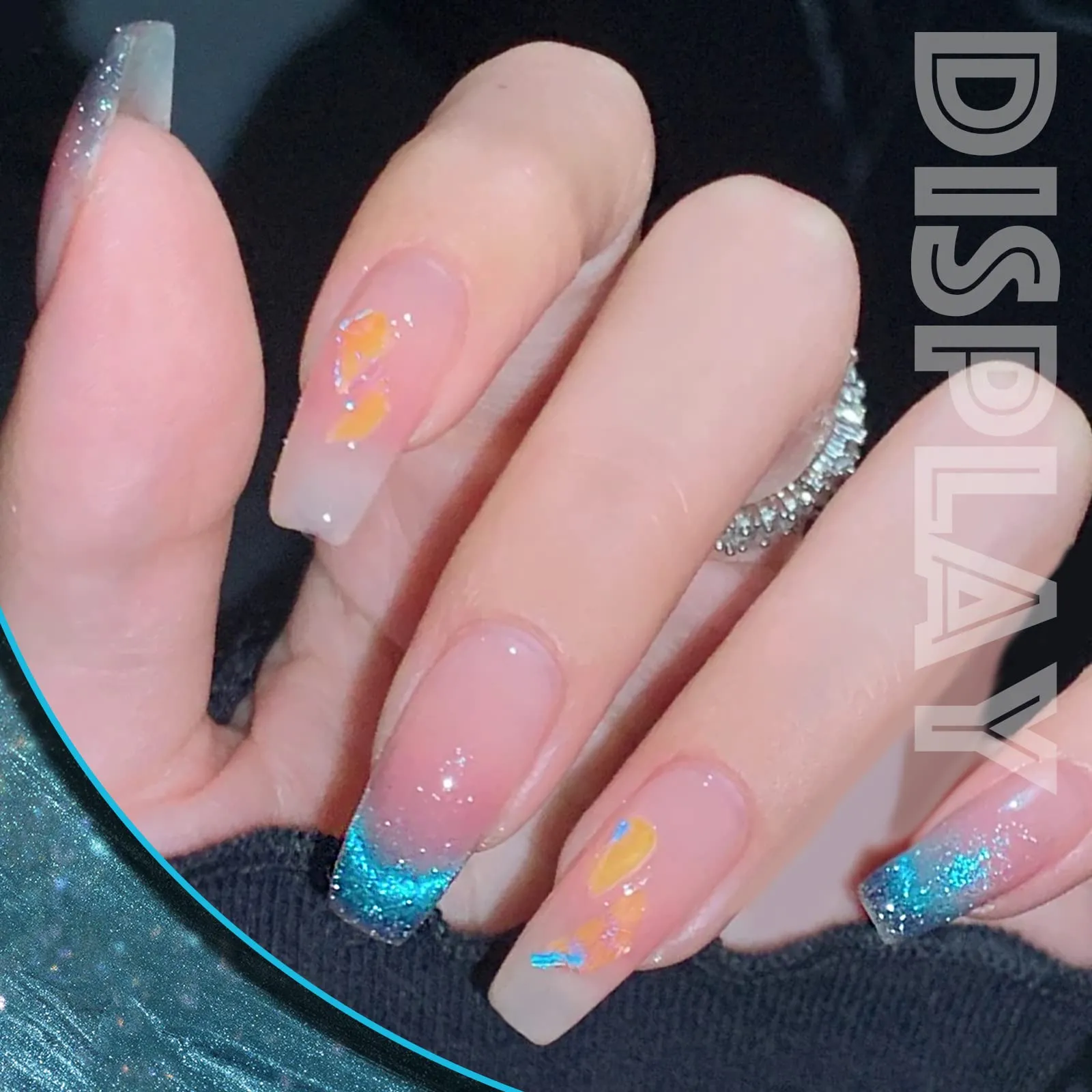 AHAMIOU Crystal Cat Eye Gel Polish Kits 9D Holographic Magnetic Cats Eyes Gel Nail Polish Shiny Glitter Laser Varnish UV Gel Varnish Nail Art Manicure Kit,Diamond Sky Blue