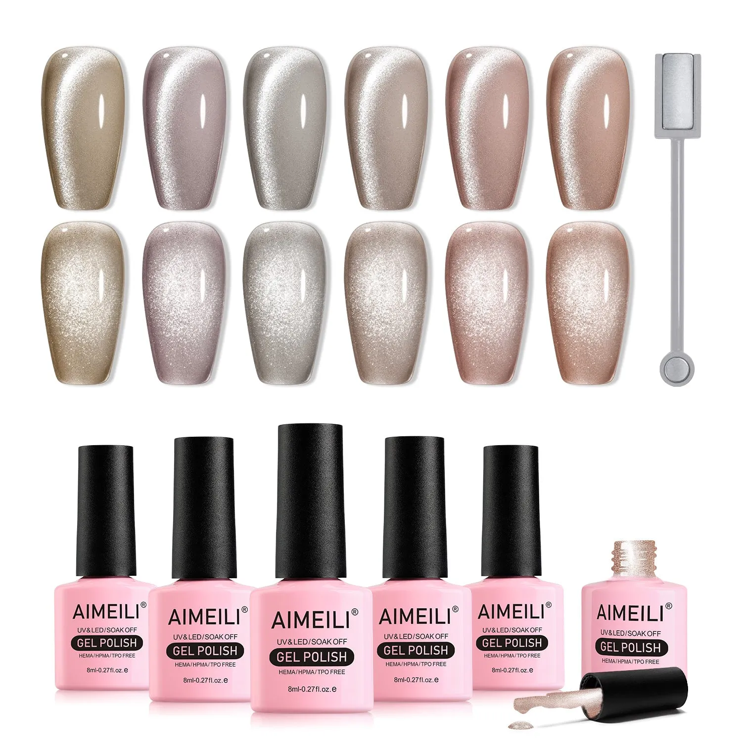 Aimeili Cat Eye Gel Polish (SET6-58_8ML)