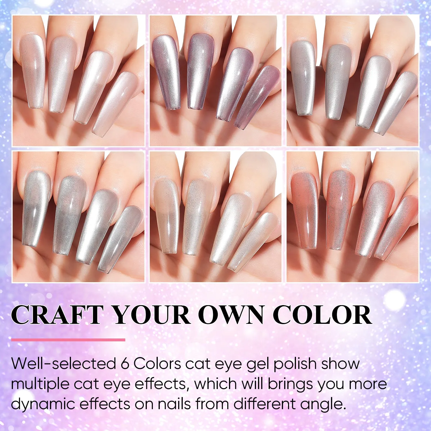 Aimeili Cat Eye Gel Polish (SET6-62_8ML)