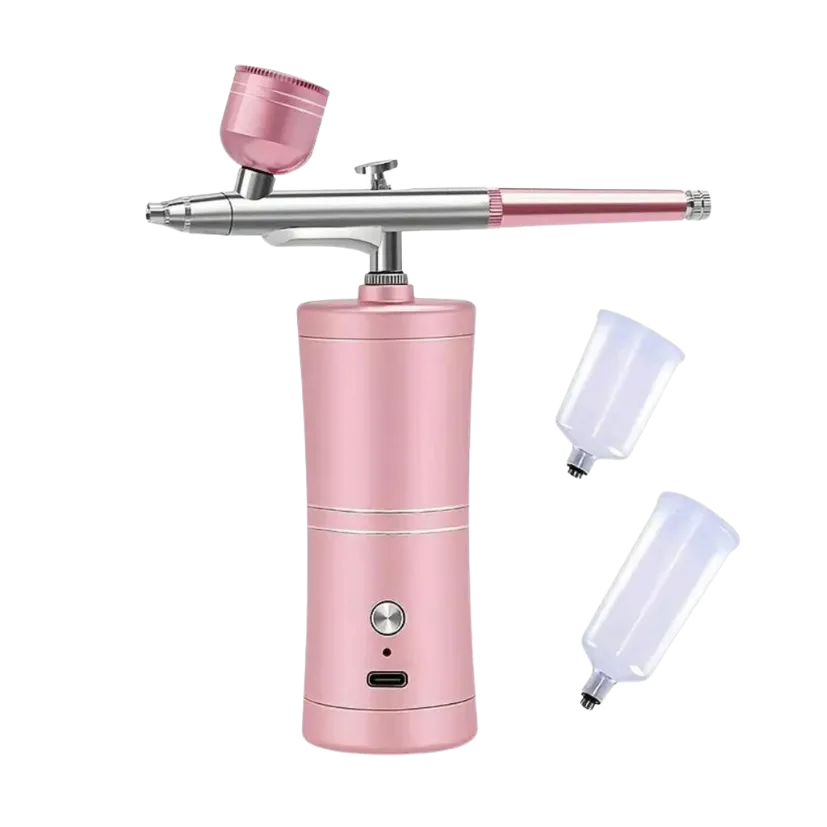 AIRBRUSH MACHINE - Portable Airbrush Machine For Creating Ombre Brows (Pink)