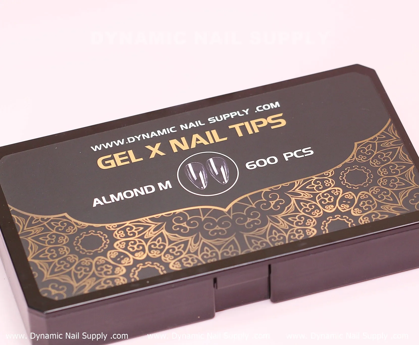 [Almond M] Full Cover Tips - Soft Gel X tips - 600 pcs - Medium Long - 10 sizes