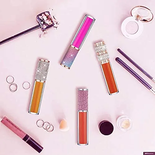 AMORIX 20 Pack Diamond Lip Gloss Tubes with Wand 5ml Empty Rhinestone Cute Lipgloss Bottles/Containers Crystal Lip Gloss Supplies Kit   2pcs Syringes   Labels for DIY Lip Gloss Base