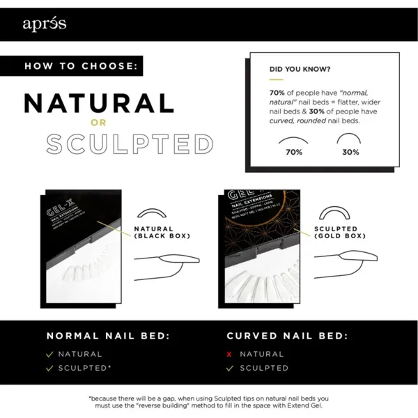 Aprés Nail - Natural Square Long Refill Bags