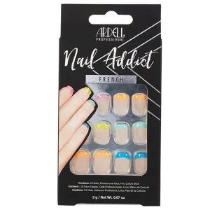 Ardell Nails Nail Addict French False Nails - Rainbow French