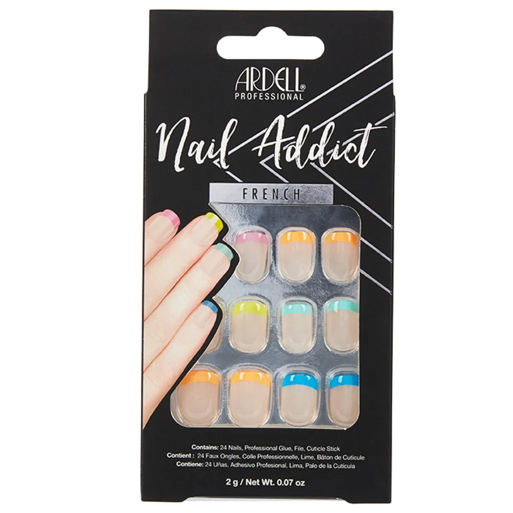 Ardell Nails Nail Addict French False Nails - Rainbow French