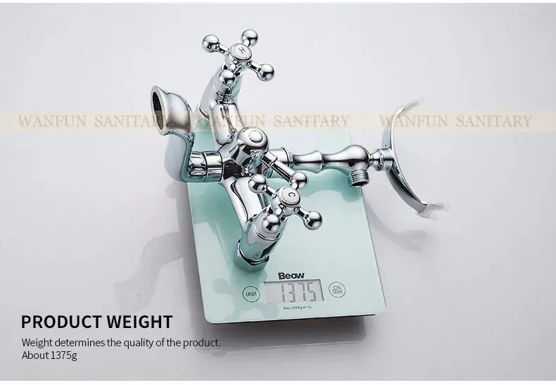 Bathtub Faucet Brass Chrome Bath Shower Set Silver Wall Mount Rain Shower Faucets Bathroom Shower Mixer Tap Set torneiras G021