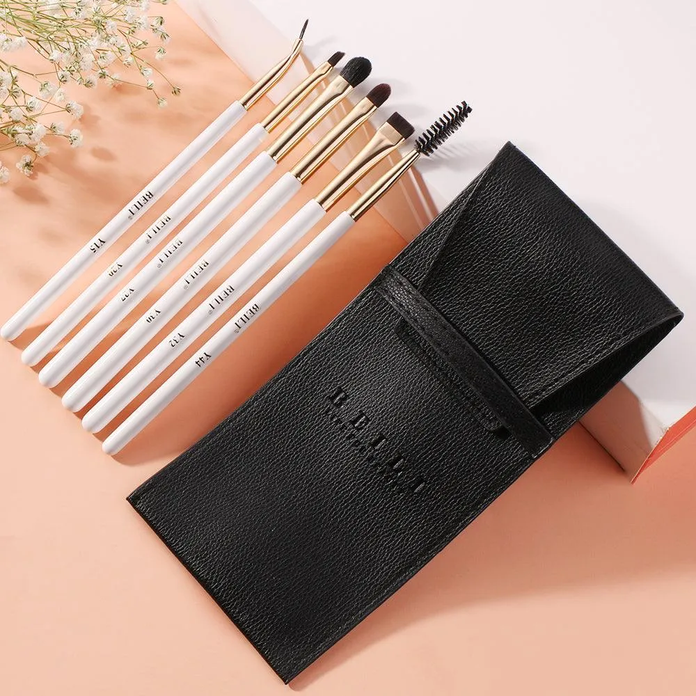 BEILI 6Pcs Individual Eye Brushes Set WBE6/WBE6 Bag